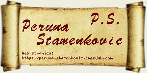 Peruna Stamenković vizit kartica